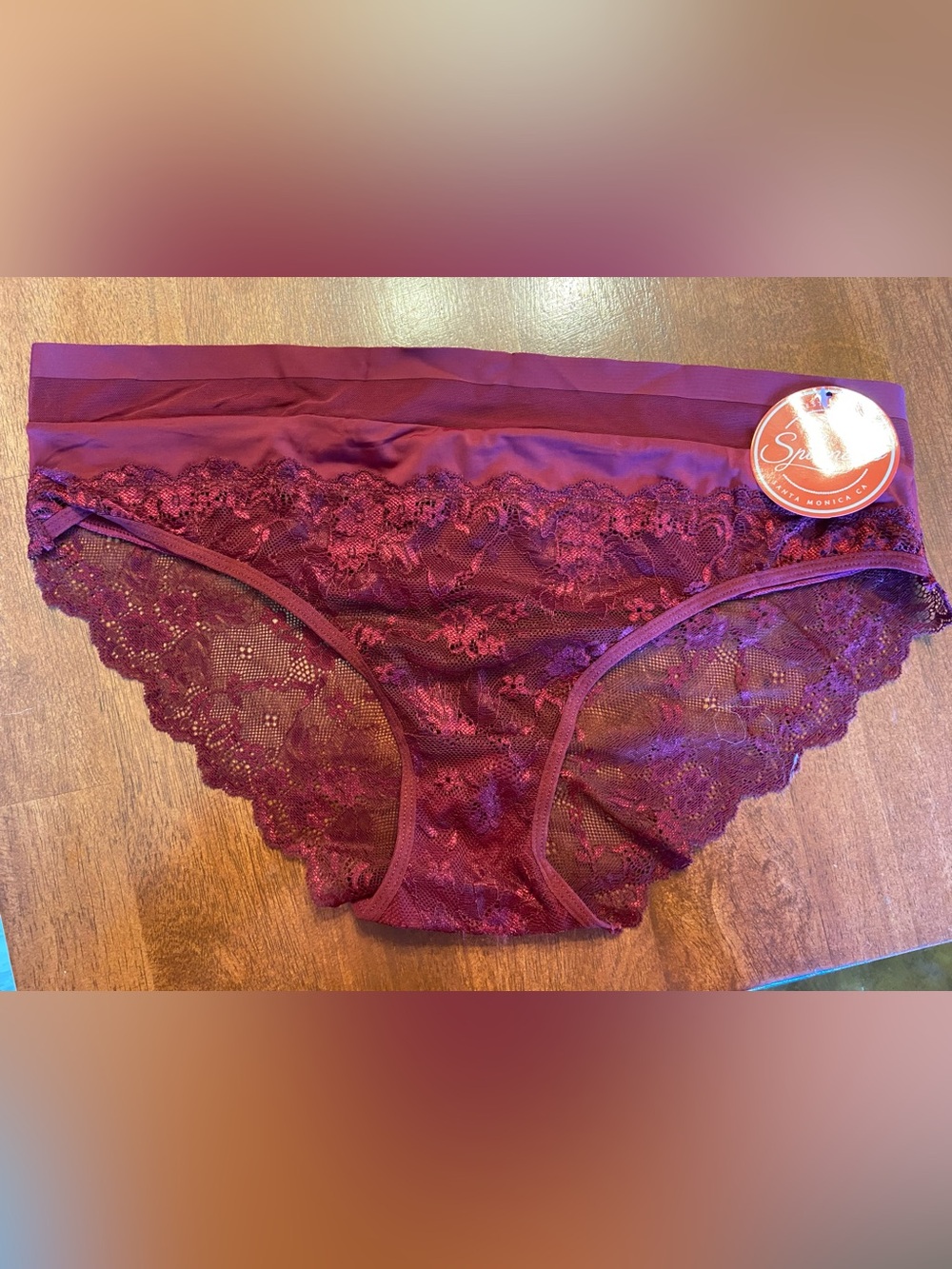 Lace Panty - Burgundy